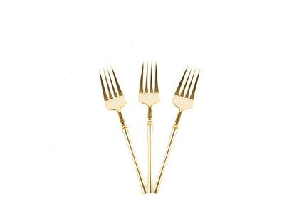 Infinity Gold Salad Forks Disposable Flatware