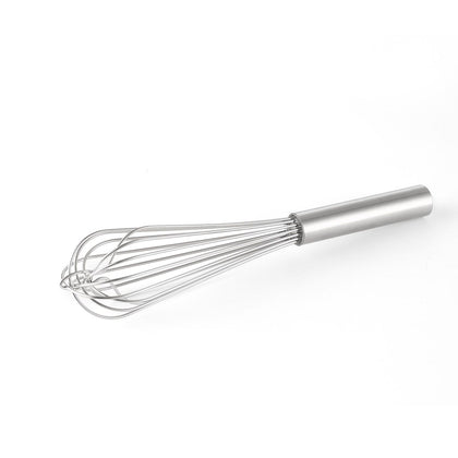 Whip Stainless Steel French 12 inch, professional-grade, durable and flexible wires, ergonomic handle for comfort, ideal for mixing, whipping, and beating, kitchen essential, packed 72 per case