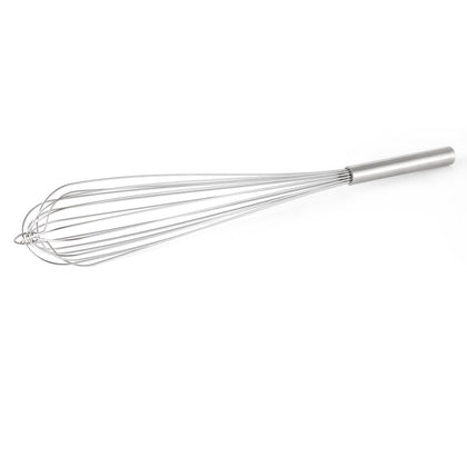 Whip Stainless Steel French 24 inch, long and durable whisk with flexible stainless wires, ergonomic handle for safe mixing in deep containers, ideal for commercial kitchens, packed 60 each per case