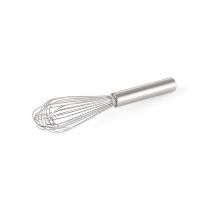 Whip Stainless Steel Piano 10 inch, durable and flexible wires, ergonomic handle for comfort, ideal for whisking and mixing delicate ingredients, lightweight design, packed 72 each per case