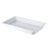 White buffet pan 1/1 size, 2.5 inch, break-resistant and stackable, commercial dishwasher safe, perfect for catering, food service, and buffet display of hot or cold foods