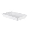 White rectangular platter with scalloped edge, 13-3/4