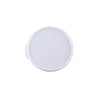 White round food storage container cover for 6 and 8-quart sizes, BPA-free polypropylene, leak-resistant, durable, dishwasher and freezer safe, packed 12 per pack for commercial kitchen use.