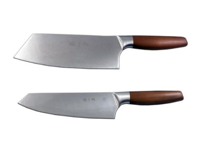 OZ Series Stainless Steel Wide Chinese Chef's Knife with ergonomic handle and sharp blade, ideal for chopping, slicing, and dicing in the kitchen.