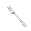 Windsor Dinner Fork 18/0 heavy weight, 7-1/8 inches, stainless steel with satin handle. Ideal for main courses in restaurants, catering, or elegant home table settings.
