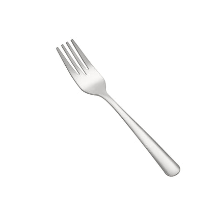 Windsor Salad Fork 18/0 heavy weight, 6-1/8 inches, stainless steel with satin handle. Ideal for salads and appetizers in restaurants, catering, or elegant home table settings.