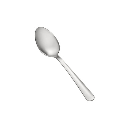 Windsor Teaspoon 18/0 heavy weight, 6 inches, stainless steel with satin handle. Perfect for tea, coffee, and desserts in restaurants, catering, or elegant home table settings.