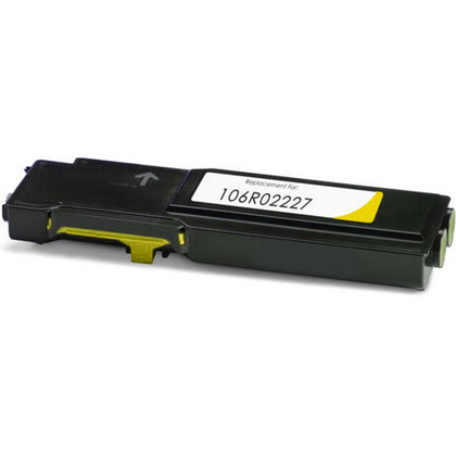 106R02227 Yellow Compatible Toner Cartridge for Xerox Printers, 6,000 pages, vibrant yellow, compatible with Phaser 6600, 6600n, 6600dn, WorkCentre 6605.