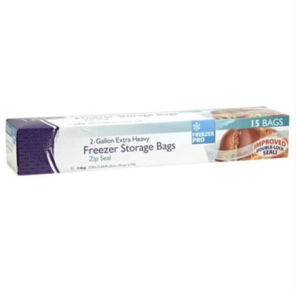 Zip Seal 2-Gallon Challah & Freezer Bags – heavy-duty, leak-proof bags for storing challah, bulk food, and freezer items. Features secure zip closure for freshness and freezer burn protection.