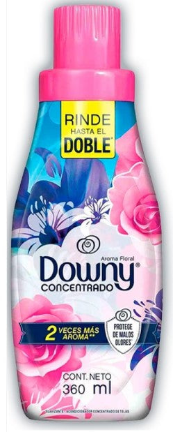 Image of Downy Fabric Softener Aroma Floral, 360ml, Case of 12, providing long-lasting floral freshness and softness for clothes.