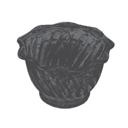 EcoQuality Dessert Dish DS-005BK is a stylish and practical choice for serving desserts in any dining setting. Made from durable plastic, this 6 oz dish is lightweight yet resilient, designed for frequent use. Its unique round, flower-shaped design adds a touch of elegance, while the sleek black color enhances presentation, making it suitable for both casual and upscale dining. 