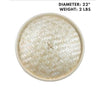 22-inch bamboo steamer cover, designed for even steaming and heat retention.