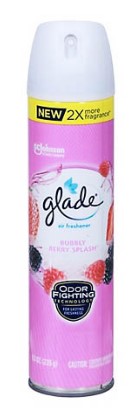 Glade Air Freshener Spray, 2x Bubbly Berry Splash, 8.3 oz – fruity scent spray that eliminates odors with 2x fragrance power.