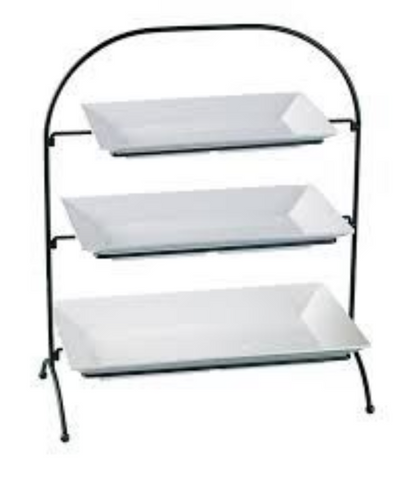 EcoQuality 3-Tier Stand For RM-212 RM-214 RM-218 214 ST-103BK 4/Pcs is made from durable and reliable melamine material, that will serve you for a long time with 19 inches long by 9.50 inches wide by 22.50 inches in height. All Rome collection items are stylish and will perfectly fit almost any food-serving establishment's design. Such tier stands add a touch of elegance to your table, whether at the casual or fine dinner party. 