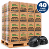 Black dome coffee cup lids on a 40 case full pallet