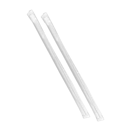 8.27 inch agave straws individually wrapped eco-friendly biodegradable durable sturdy sleek design hygienic packaging suitable for hot and cold drinks sustainable beverage service