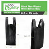 Black Wine Non-Woven Reusable Single Bottle Tote/Wine Gift Bags