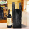 Black Wine Non-Woven Reusable Single Bottle Tote/Wine Gift Bags