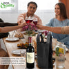 Black Wine Non-Woven Reusable Single Bottle Tote/Wine Gift Bags