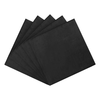 2-ply black beverage napkin premium quality elegant design versatile use compact size bulk pack absorbent and durable bar restaurant special event sophisticated touch