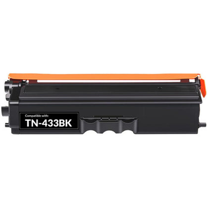 TN431/TN433 Black toner cartridge compatible with Brother printers, prints up to 3000 pages, fits HL-L8260CDW, L8360CDW, L8360CDWT, MFC-L8610CDW, L8900CDW.