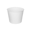 130oz White Disposable Paper Food Buckets with Lids