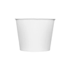 130oz White Disposable Paper Food Buckets with Lids