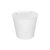 170oz White Disposable Paper Food Buckets with Lids