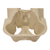 Molded Fiber Disposable 2 Cup Carrier Tray Holder For Hot & Cold Drinks