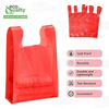 EcoQuality red plastic shopping bags medium 10x5x18 inch bulk pack