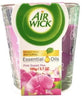 Air Wick Candle Pink Sweet Pea 105g with delicate floral fragrance in a decorative glass container
