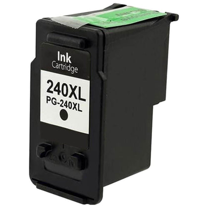 PG-240XL compatible black ink cartridge for Canon PIXMA printers, 300 pages, crisp and smudge-resistant black prints.