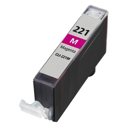 Compatible Canon CLI-221 Magenta Ink Cartridge, 510-page yield for PIXMA iP3600, iP4600, MP620, MP980 printers