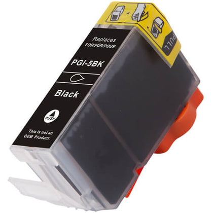 PGI-5 compatible black ink cartridge for Canon PIXMA printers, 360 pages, crisp and smudge-resistant black prints.