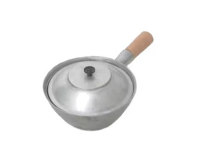 Set of 12 cast aluminum hot pots with covers, perfect for serving and cooking.