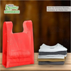 EcoQuality red plastic shopping bags medium 10x5x18 inch bulk pack