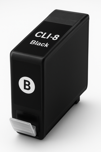 CLI-8 compatible black ink cartridge for Canon PIXMA printers, high-quality printing, up to 420-page yield