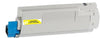 Yellow toner cartridge 44844509 compatible with Oki Data C831 printer, delivers 10,000 pages with vibrant, high-quality prints.