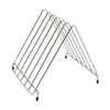 chrome-plated 6-slot cutting board rack for safe storage and air drying, rust-resistant, space-saving, ideal for commercial kitchens; case pack 12, qty break 6.