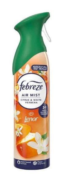 Febreze Air Freshener Spray Citrus & White, 185ml (6.3 oz) – odor eliminator with fresh citrus and floral scent for long-lasting freshness