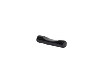 A black, crater-shaped chopstick rest with a smooth, modern design.




