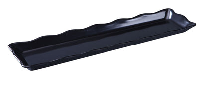 This Scallop Edged Display Tray DC-6019B 12/Pcs Ideal for serving hot or cold appetizers, slices of bread, desserts, and other food for the entire table. Made from melamine material, it is popular for being reliable and having an unbreakable structure. The stylish Deli collection has a distinctive appearance featuring dinnerware With a glossy finish. It can be used in restaurants and catered events, outdoor dining areas, diners and cafes, and even hotels and poolside parties. 