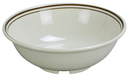 This Deep Rim Soup Bowl is a great and affordable restaurant tableware. It is made from durable and reliable melamine material. You can use these unique round bowls to serve such dishes like soups, salads, side dishes or other appetizers. Thanks to the elegant Sesame collection style, the bowl will perfectly fit any food-serving establishment design allowing you to elevate your dining experience 
with these high quality affordable restaurant dinnerware.