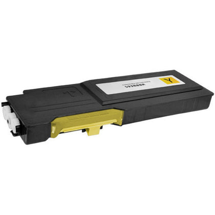 Yellow Toner Cartridge 593-BBBR compatible with Dell C2660dn and C2665dnf printers, 4000-page yield.
