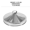 22-inch stainless steel dim sum steamer cover, perfect for large steamers, ensuring optimal heat and moisture retention during steaming.



