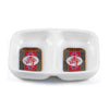 EcoQuality Double Sauce Dish is a perfect solution to serve sauces, dips, spices, and herbs that accompany the oriental dishes in your food-serving establishment. High-quality, reliable and affordable melamine material, these sauce dishes can with stand the heavy commercial use. High quality affordable restaurant and household dinnerware.