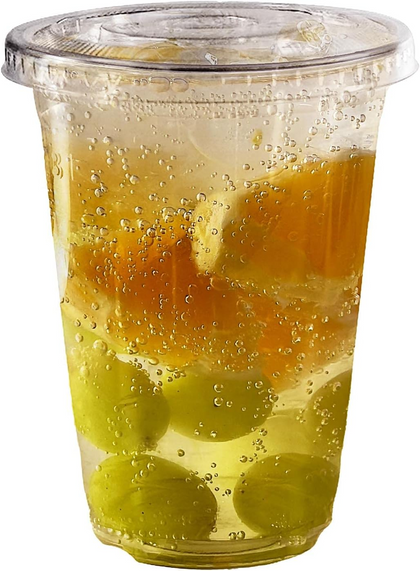 20oz Clear PLA Coffee Smoothies Cups with Flat Lids