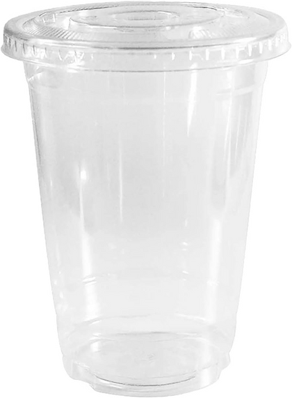 20oz Clear PLA Coffee Smoothies Cups with Flat Lids