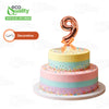 Rose Gold Number 9 Birthday Cake Topper, 8 Inch