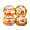 Thanksgiving Paper Dinner Plates, 9 Inch, Assorted Designs